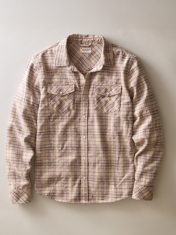 The Clark Corduroy Shirt in Brown Plaid