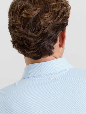 Treble Performance Jersey Polo in Blue Brisk