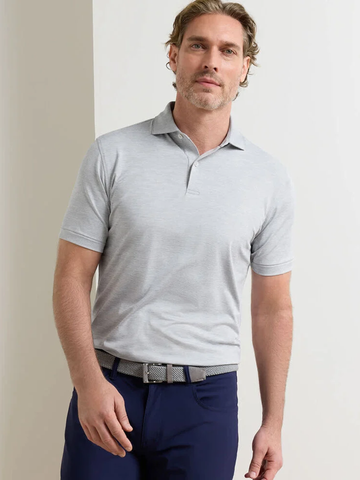 Treble Performance Jersey Polo in Gale Grey