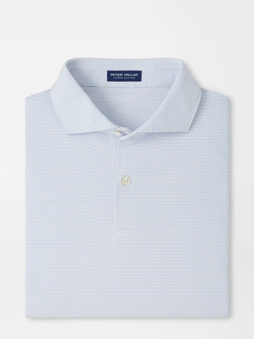 Treble Performance Jersey Polo in White