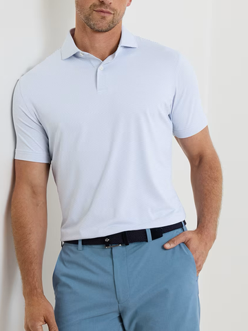 Treble Performance Jersey Polo in White