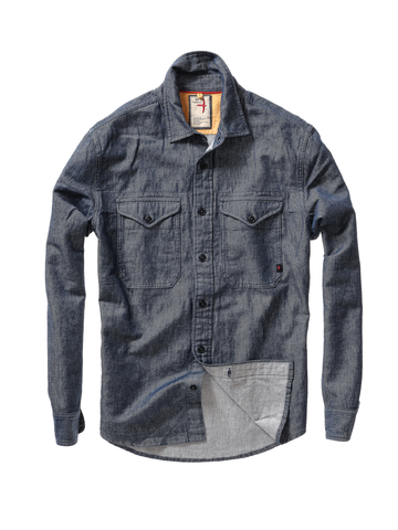 Utility Workshirt in Indigo Yarn-dye Twill