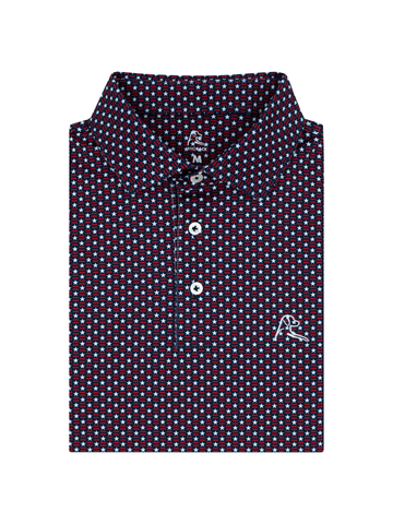 The Valor Polo in Fleet Navy & Red