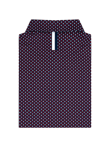 The Valor Polo in Fleet Navy & Red