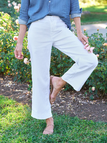 Wexford Pant in White Linen