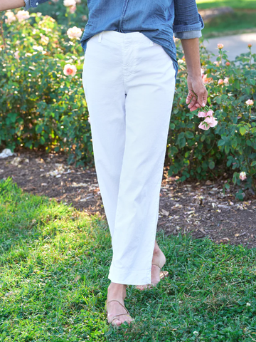 Wexford Pant in White Linen