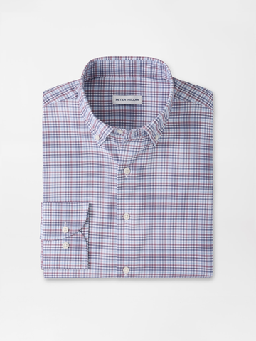 Wayne Performance Twill Sport Shirt in Blue Freesia