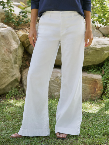 West Village NYC Trouser in White Performance Linen