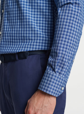 Whipple Performance Poplin Shirt in Navy