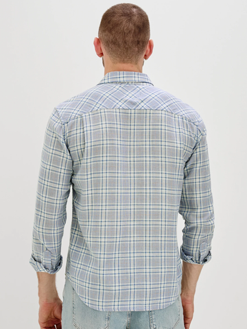 Wyatt Shirt in Bluefin Coral