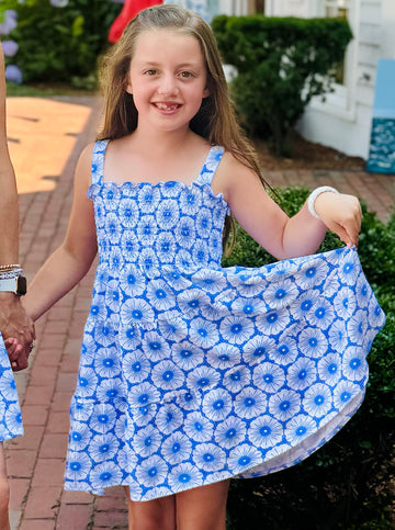 Ivy Dress in Chatham Lace in Regatta