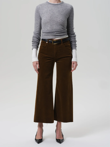 Lyra Crop Wide Corduroy in Manuka