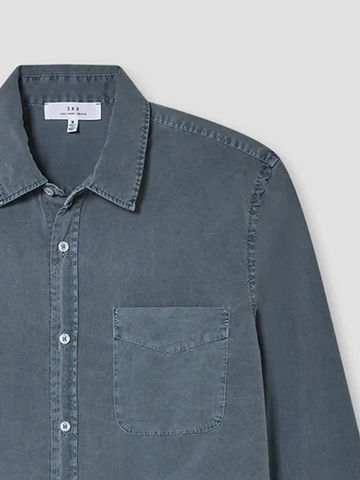 Poplin Standard Shirt in Faded Navy