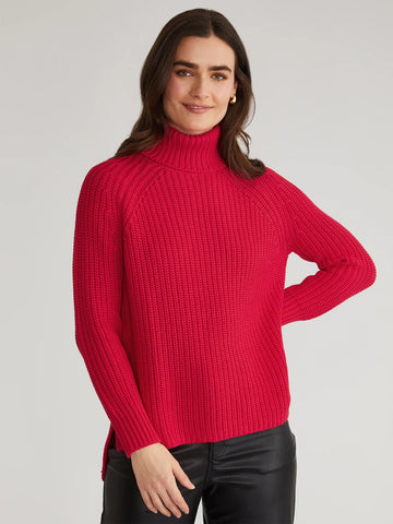 Stella Turtleneck in Cherry Red