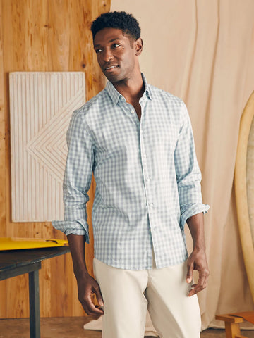 The Movement Shirt in Teal Coast Gingham