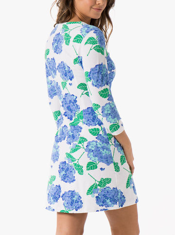 Palm Dress - Hydrangea Walk in Blue