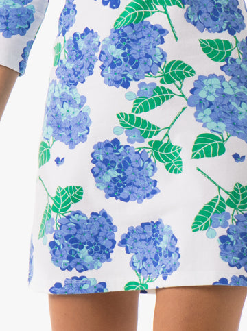 Palm Dress - Hydrangea Walk in Blue