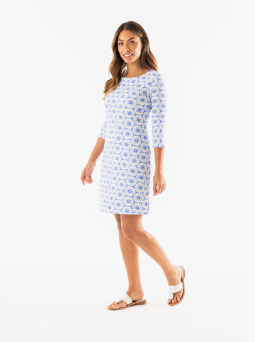 Bimini Dress in Chatham Lace in Regatta