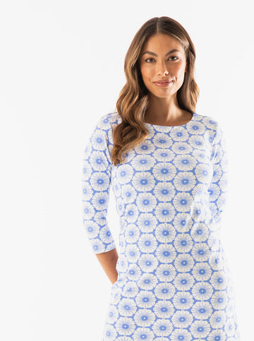 Bimini Dress in Chatham Lace in Regatta