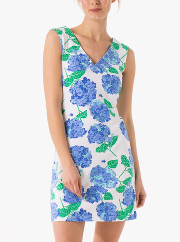 Paradise Dress - Hydrangea Walk in Blue