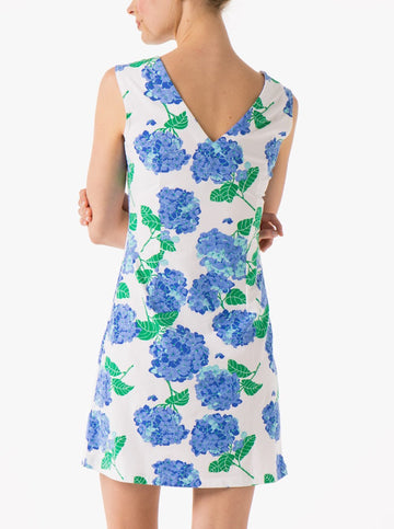 Paradise Dress - Hydrangea Walk in Blue