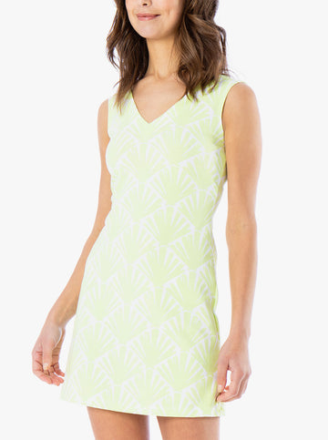 Paradise Dress - Ocean Petals in Citron