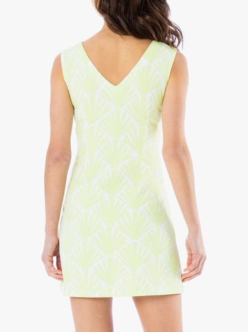 Paradise Dress - Ocean Petals in Citron