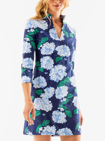 mahi gold hydrangea dress Audrey Dress in Hydrangea Walk in Blue MAHI GOLD
