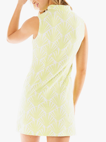 MAHI Sleeveless Tunic Dress - Ocean Petals in Citron